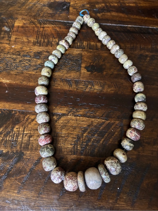 None Jewelry - Natural Stone Bead Necklace in Earthy Tones
